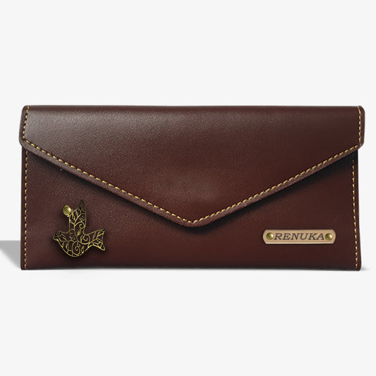 PERSONALIZED WOMEN'S WALLET - BROWN