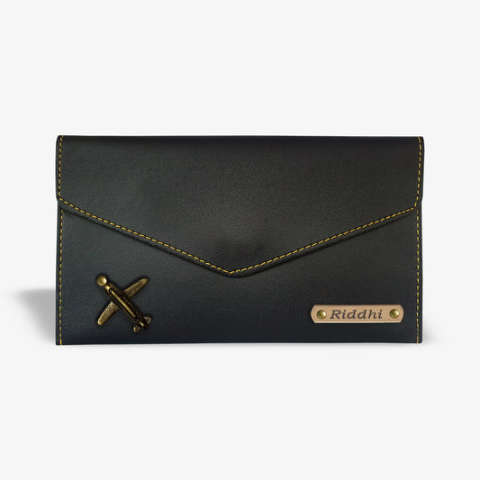 PERSONALIZED WOMEN'S WALLET - BLACK