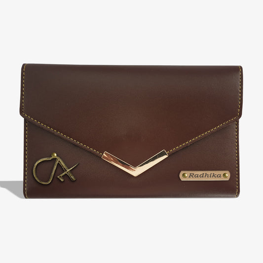 EXCLUSIVE PERSONALIZED WOMEN'S WALLET - BROWN