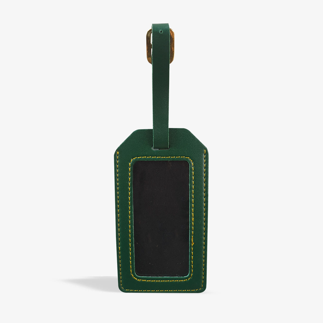 PERSONALISED LEATHER LUGGAGE TAG - OLIVE