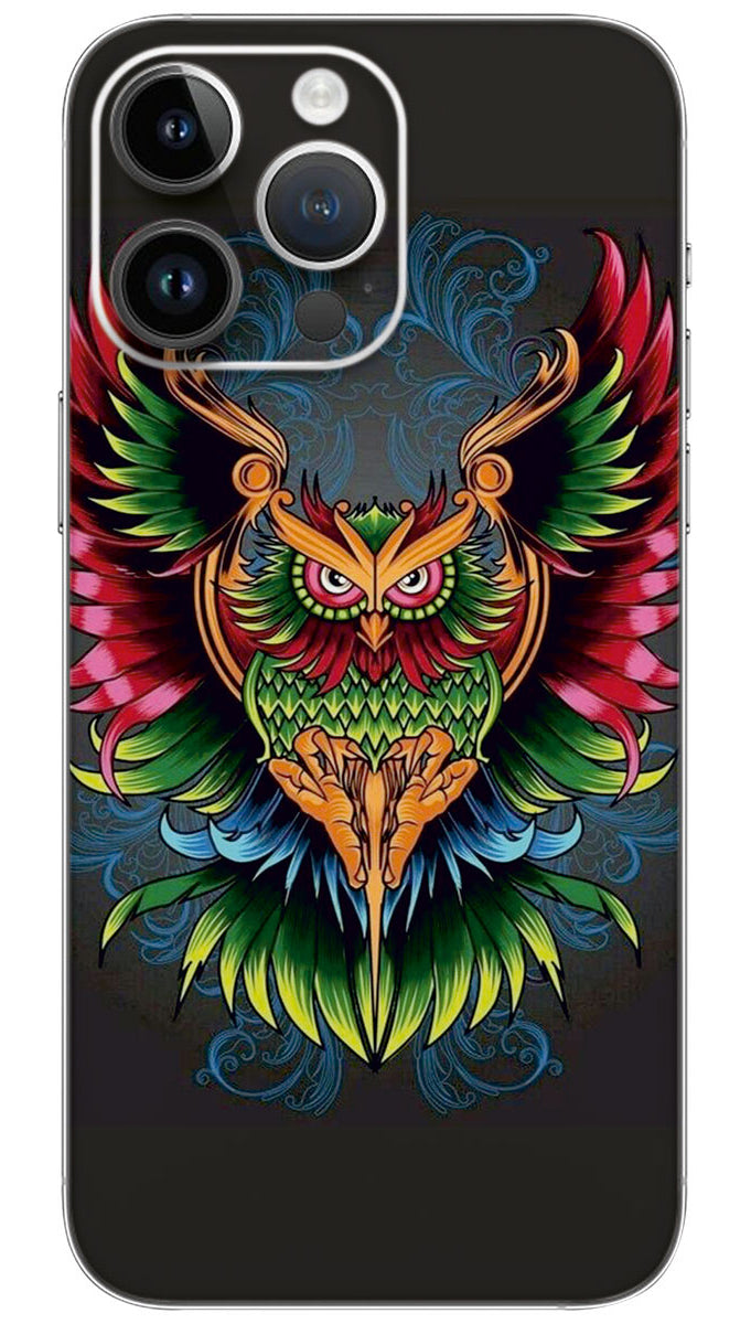 Colorfull owl Mobile Skin Wrap  - ANI0039