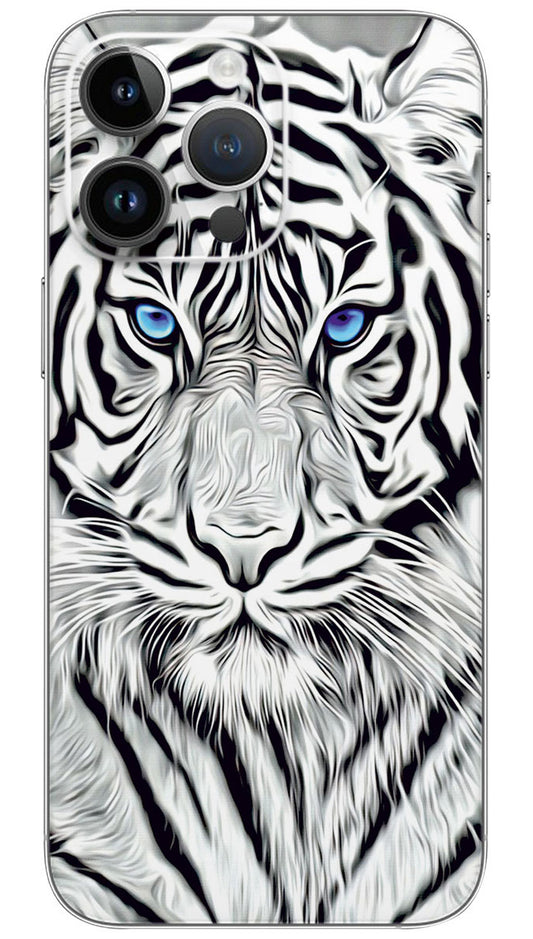 White Tiger Face Mobile Skin Wrap  - ANI0051