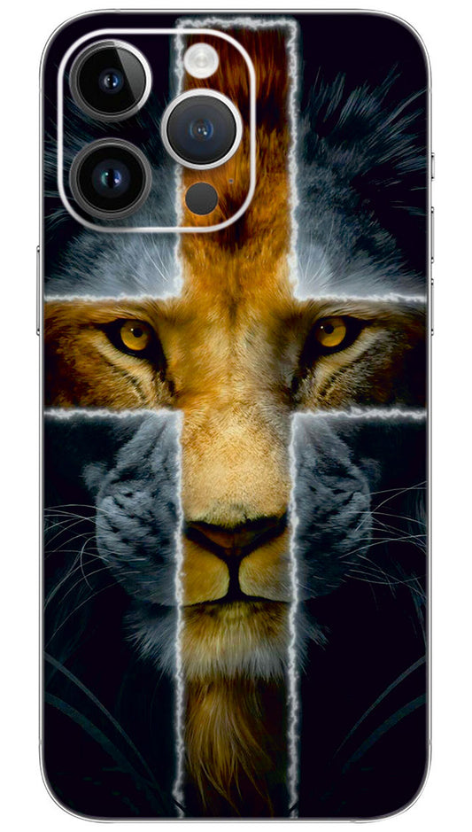 Jesus Is King With Lion Head Mobile Skin Wrap  - ANI0191