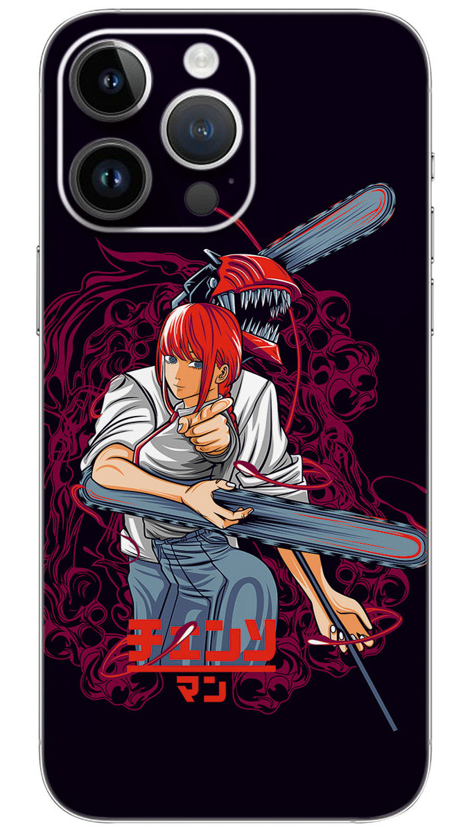 Makima X Denji Chainsaw Man Mobile Skin Wrap  - ANIME0002