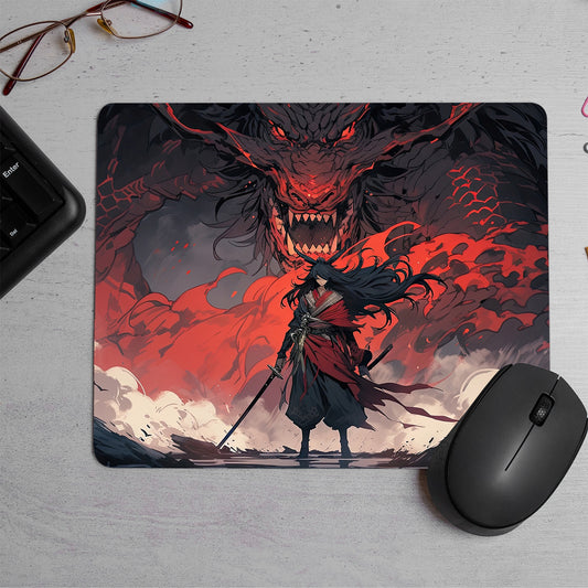 Anime Red Dragon Printed Mouse Pad (DESIGN-10)