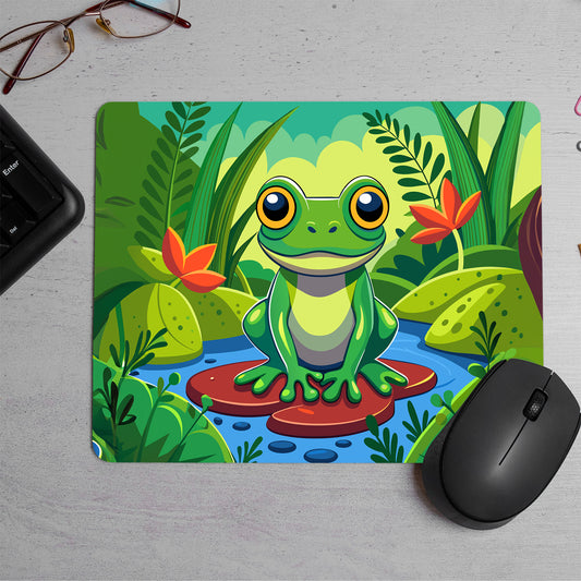 Froglet croaking frogg Printed Mouse Pad (DESIGN-123)