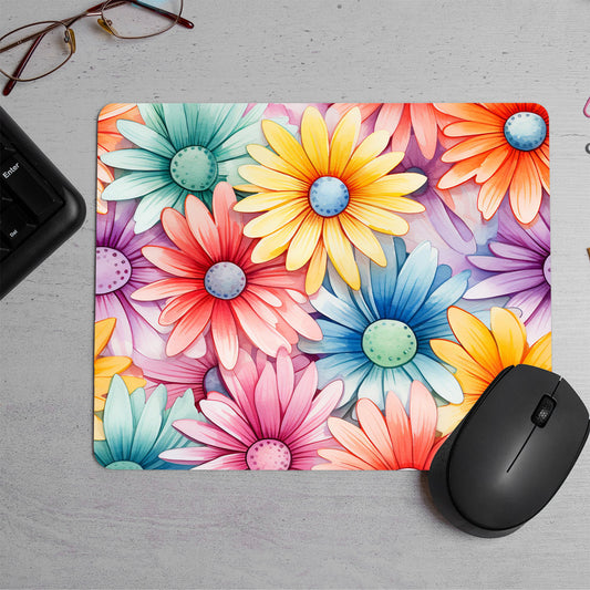 Brightly colored flower Printed Mouse Pad (DESIGN-124)