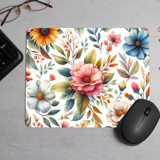 Flower pattern Printed Mouse Pad (DESIGN-136)