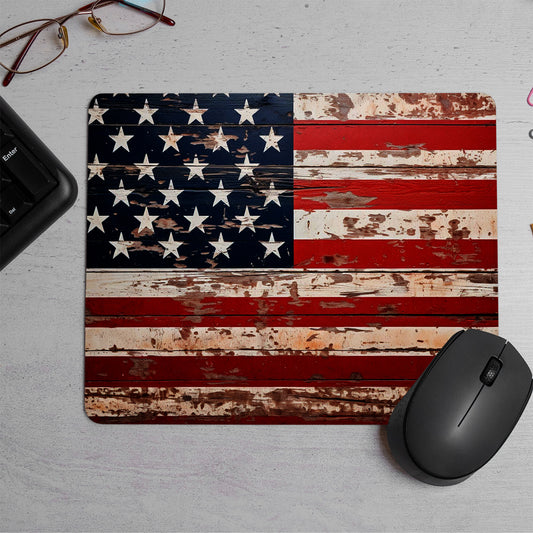 USA American Flag Personalized Design Printed Mouse Pad (DESIGN-137)