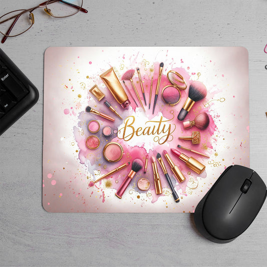 Watercolor splash poster makeup Printed Mouse Pad (DESIGN-139)