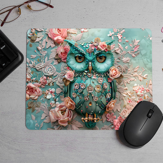 Owl Mouse Pad  Printed Mouse Pad (DESIGN-160)