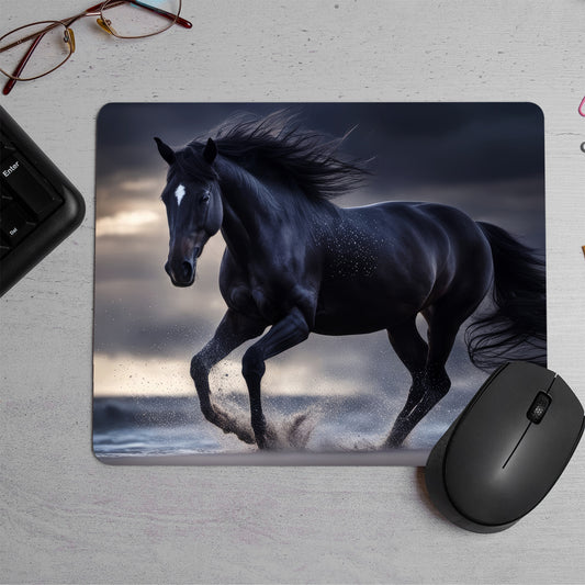 Black Horse Printed Mouse Pad (DESIGN-170)