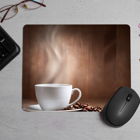 Coffee mug with  Beans  Printed Mouse Pad (DESIGN-177)