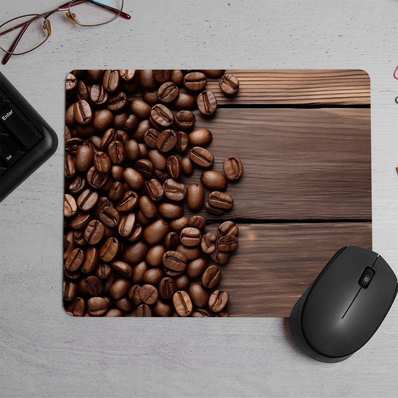 Coffee beans Printed Mouse Pad (DESIGN-178)