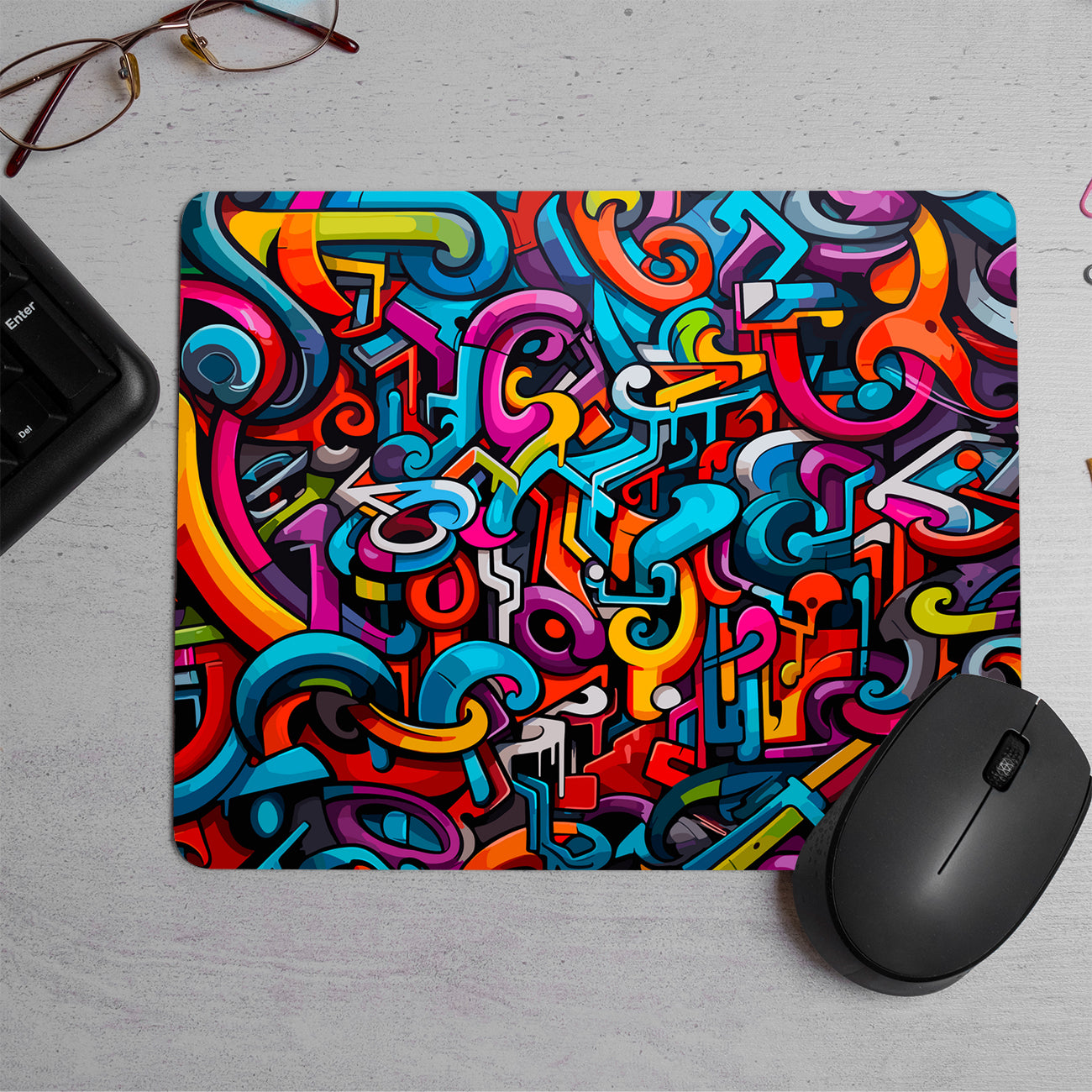 Music doodle hand drawn Printed Mouse Pad (DESIGN-185)