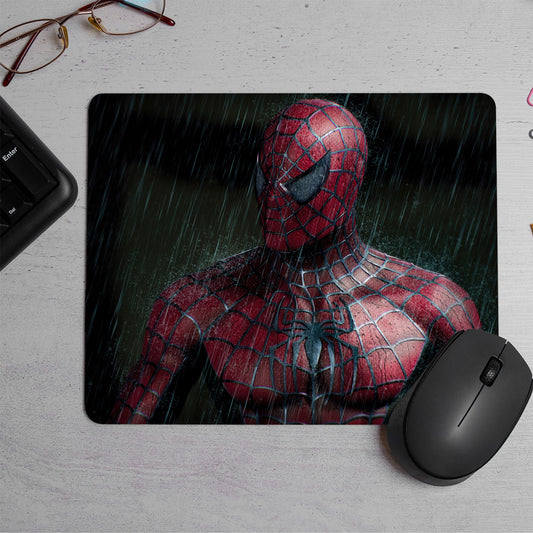 Spider man with rain  Printed Mouse Pad (DESIGN-188)