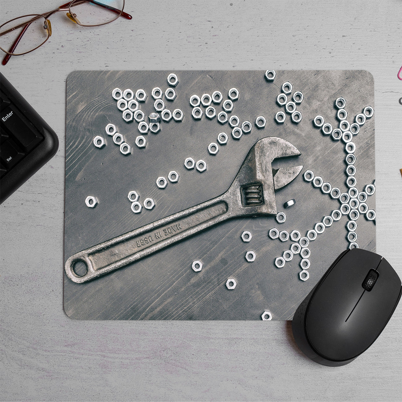 Screwnuts adjustable Printed Mouse Pad (DESIGN-191)