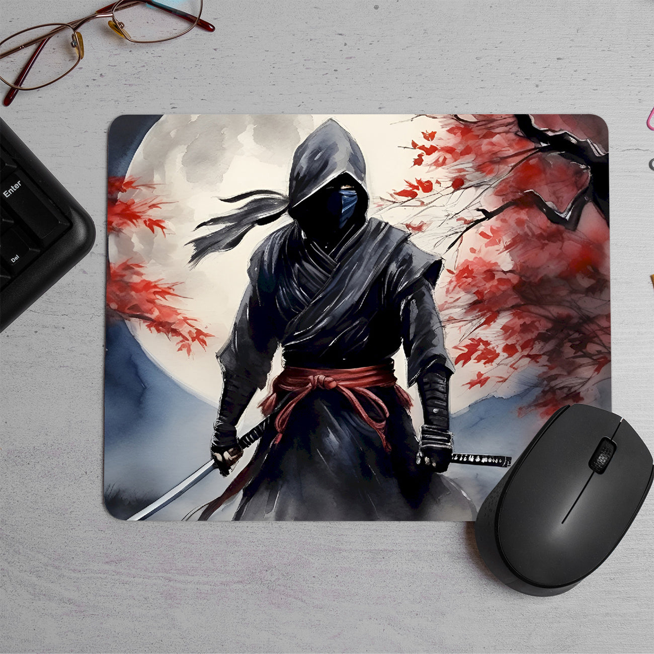 Fantasy Samurai Swords Art Printed Mouse Pad (DESIGN-194)