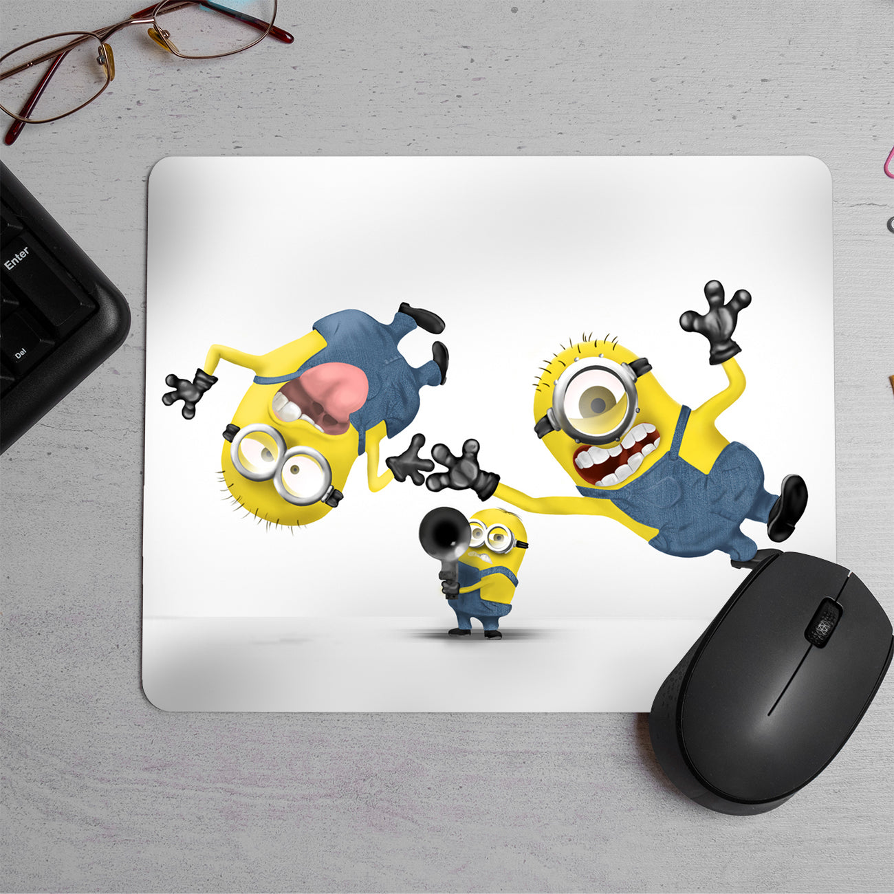 Digiclan Mad Minions Printed Mouse Pad (DESIGN-195)