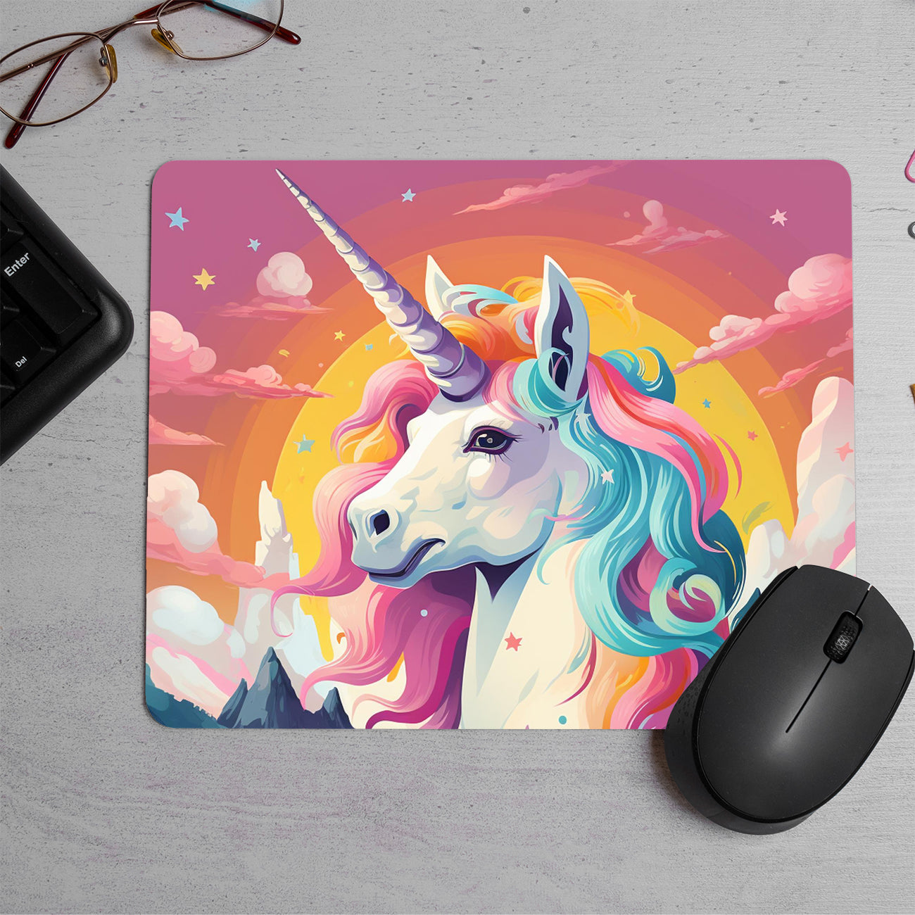 Unicorn design Printed Mouse Pad (DESIGN-234)