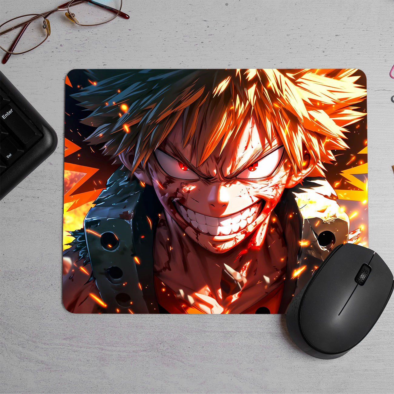 Katsuki Bakugo anime Printed Mouse Pad (DESIGN-249)