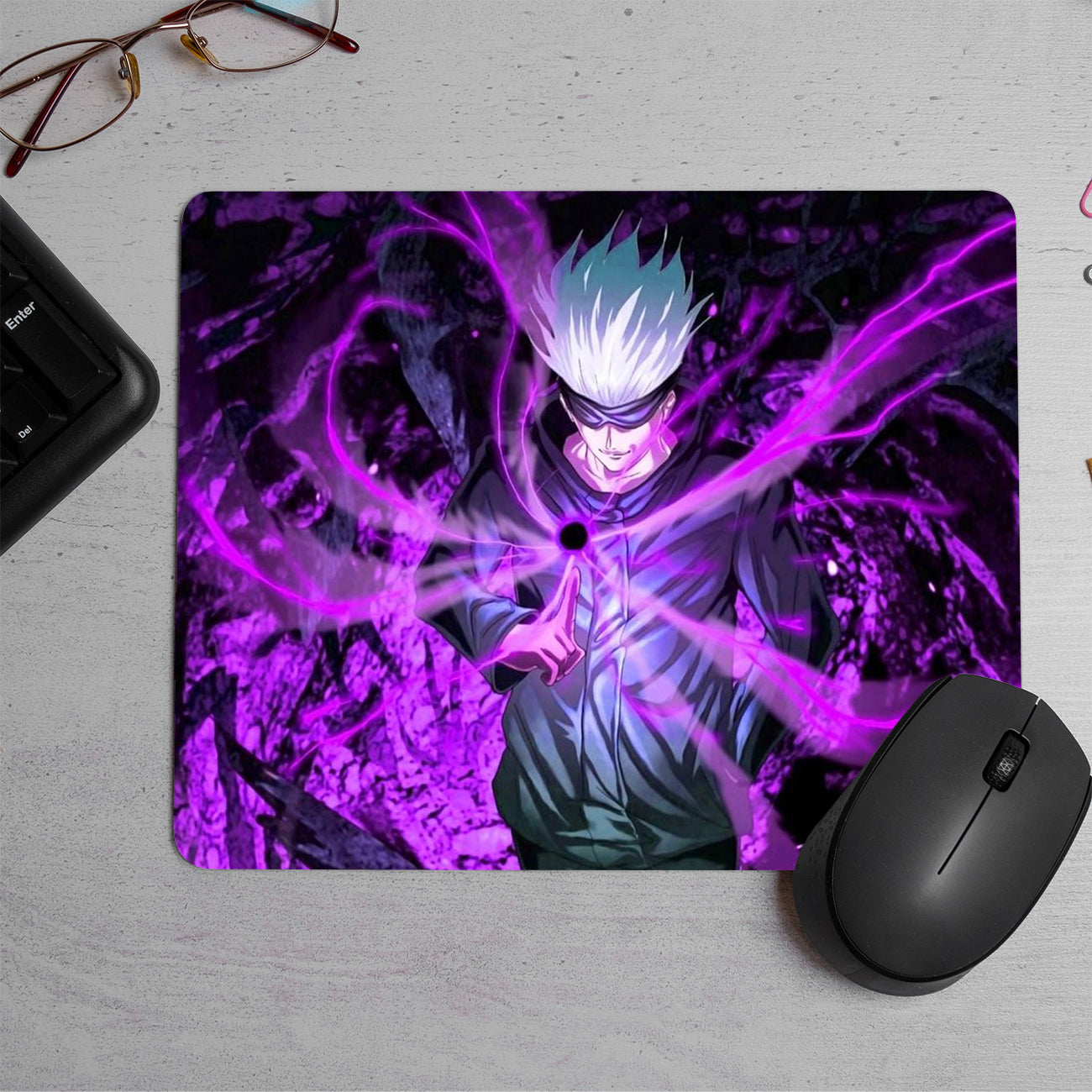 Saturo gojo power anime Printed Mouse Pad (DESIGN-43)