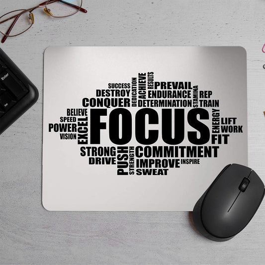 FOCUS word cloud quotes Printed Mouse Pad (DESIGN-71)