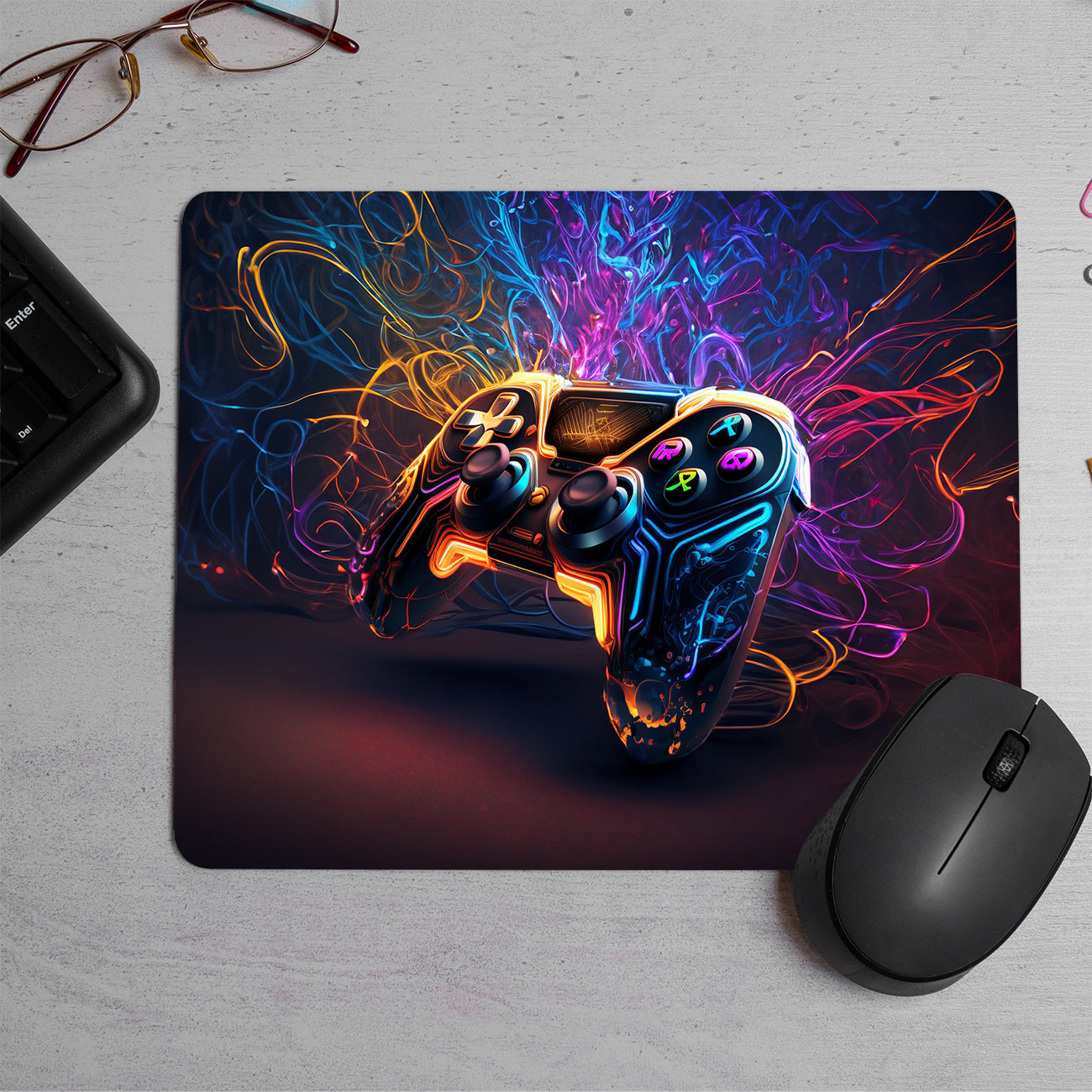 Neon Color Gaming Printed Mouse Pad (DESIGN-81)