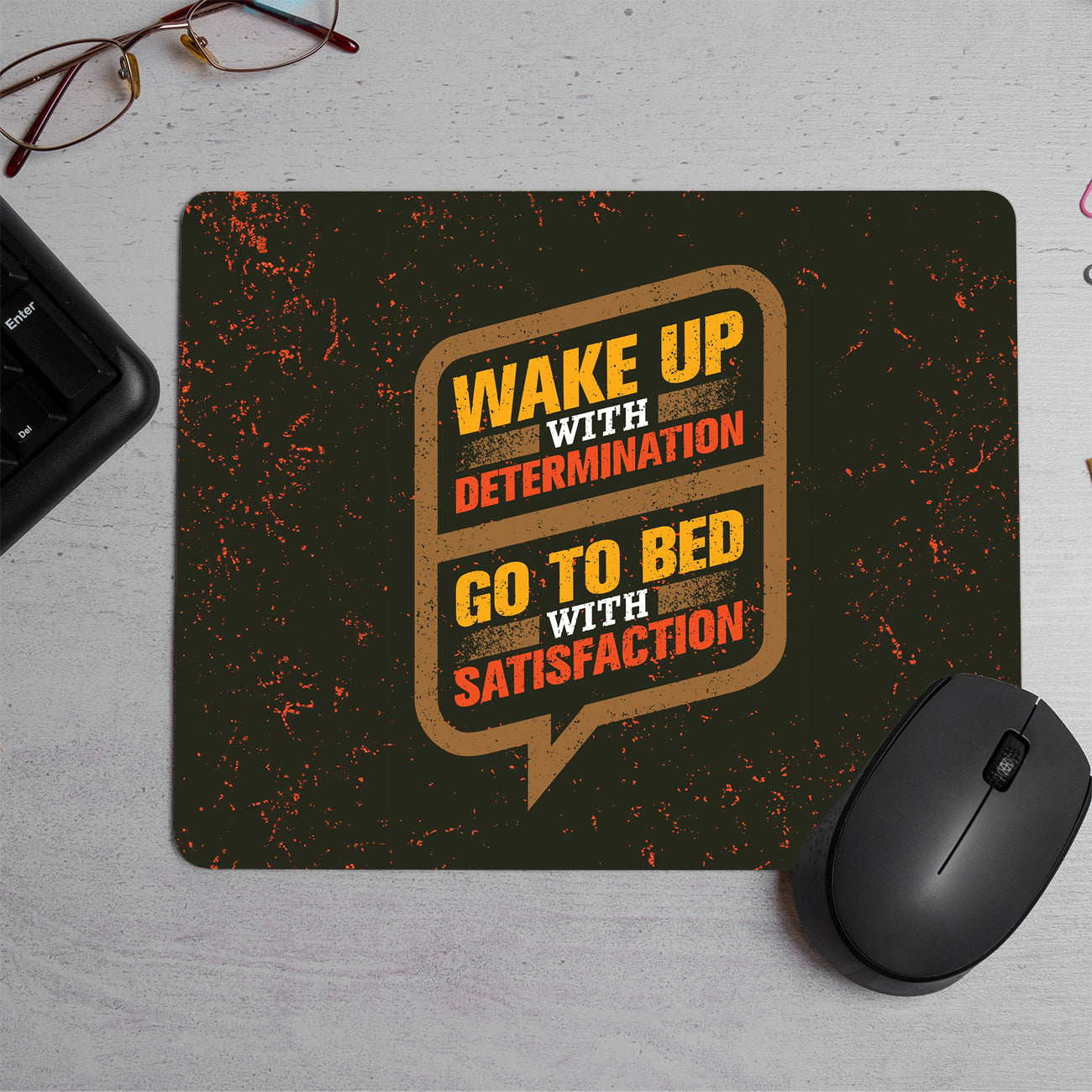 Wake up to bed up Printed Mouse Pad (DESIGN-95)