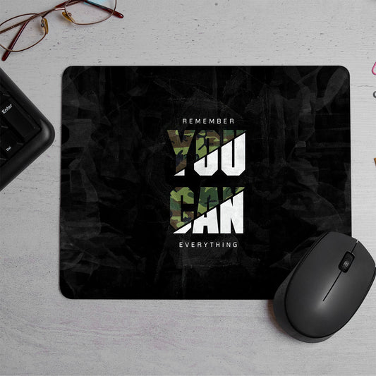 You CAN Funky White Printed Mouse Pad (DESIGN-96)