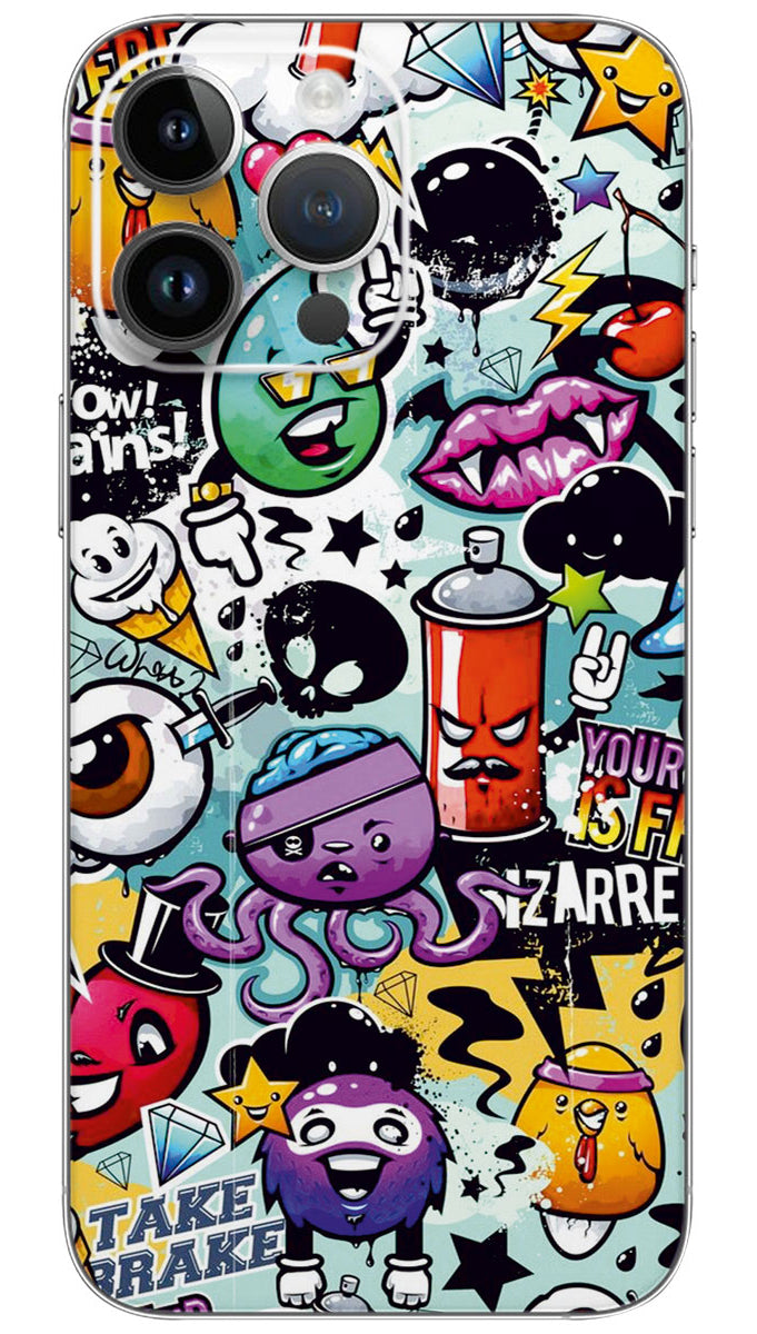 Graffiti 2 pattern  Mobile Skin Wrap  - PATTM0063