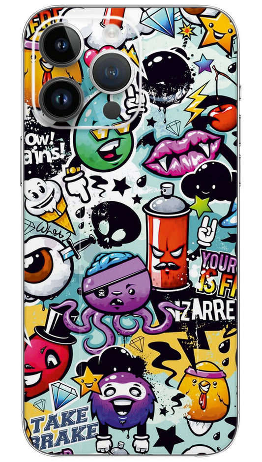 Graffiti 2 pattern  Mobile Skin Wrap  - PATTM0063