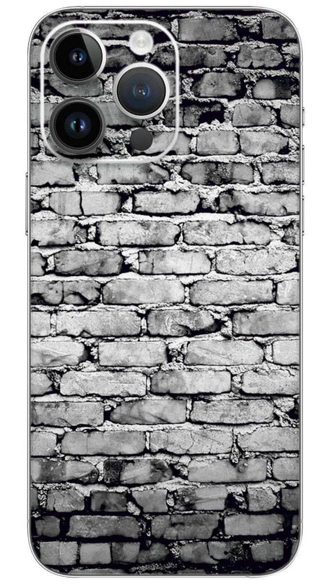 Grunge Old Gray Brick Texture Wall  Mobile Skin Wrap  - PATTW0005