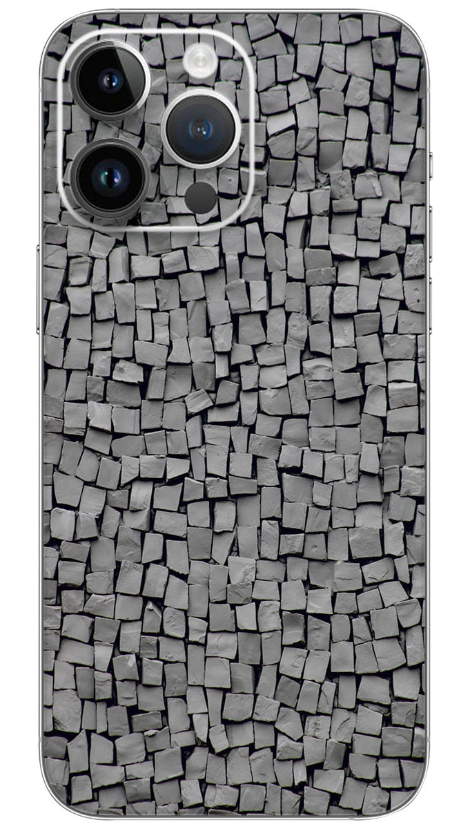 White and Black Brick Wall pattern Mobile Skin Wrap  - PATTW0020