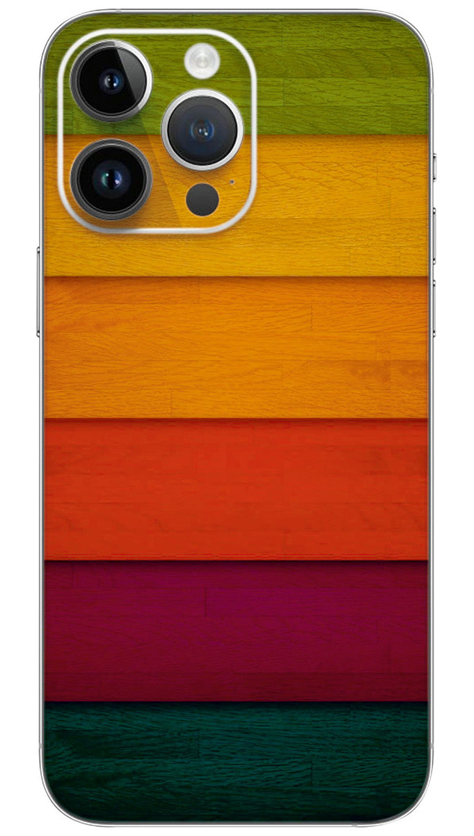 Colorful wood texture Mobile Skin Wrap  - PATTX0004