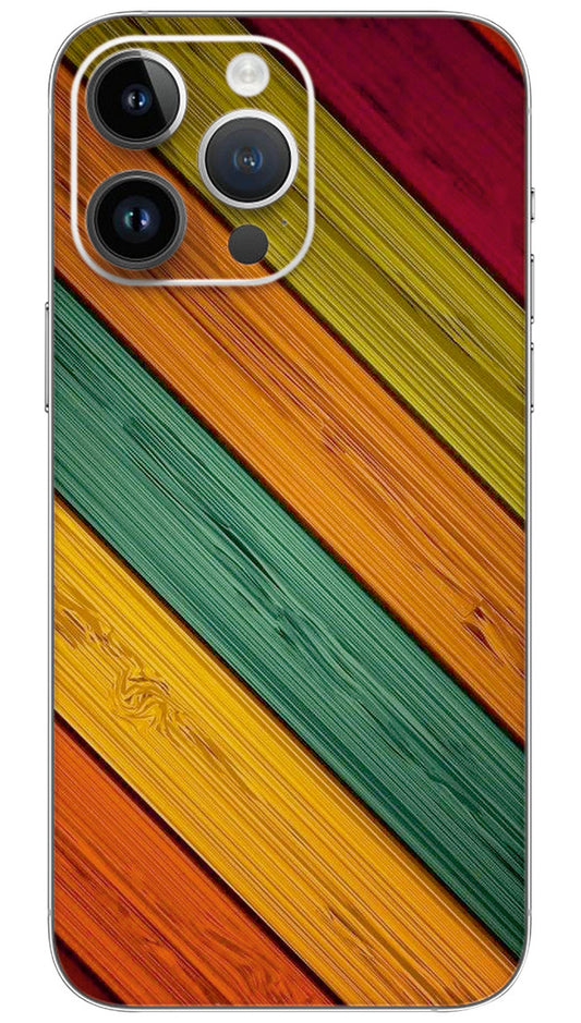 Colour Strips Wood pattern Mobile Skin Wrap  - PATTX0017