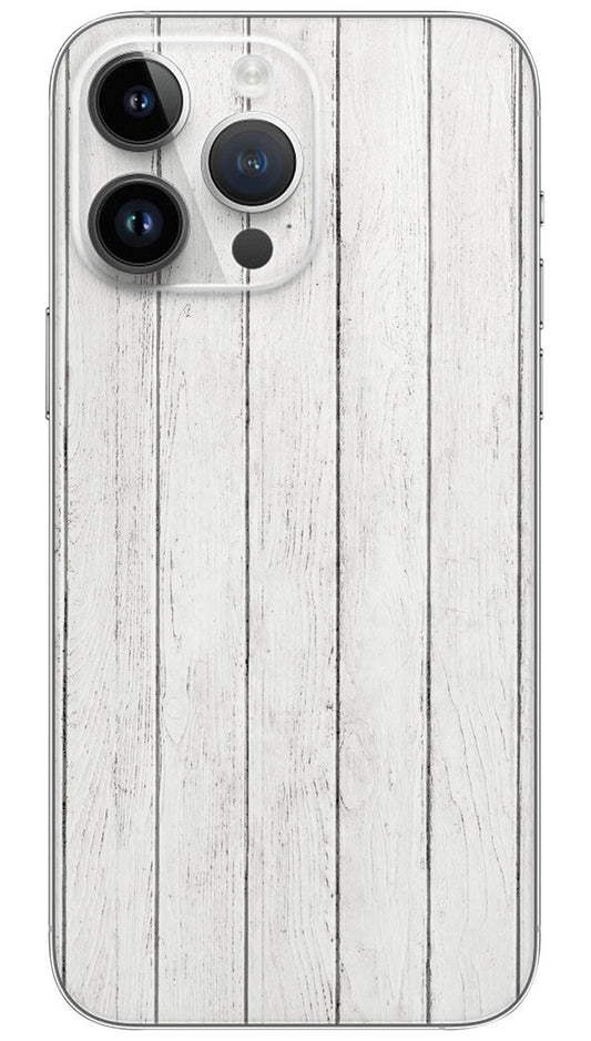 Pristine White Wooden Texture pattern Mobile Skin Wrap  - PATTX0020