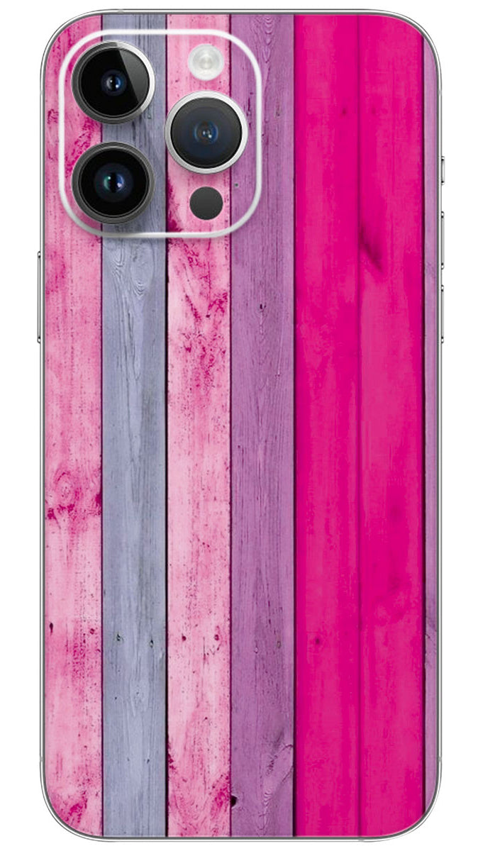 Pink and Purple Wooden pattern Mobile Skin Wrap  - PATTX0024