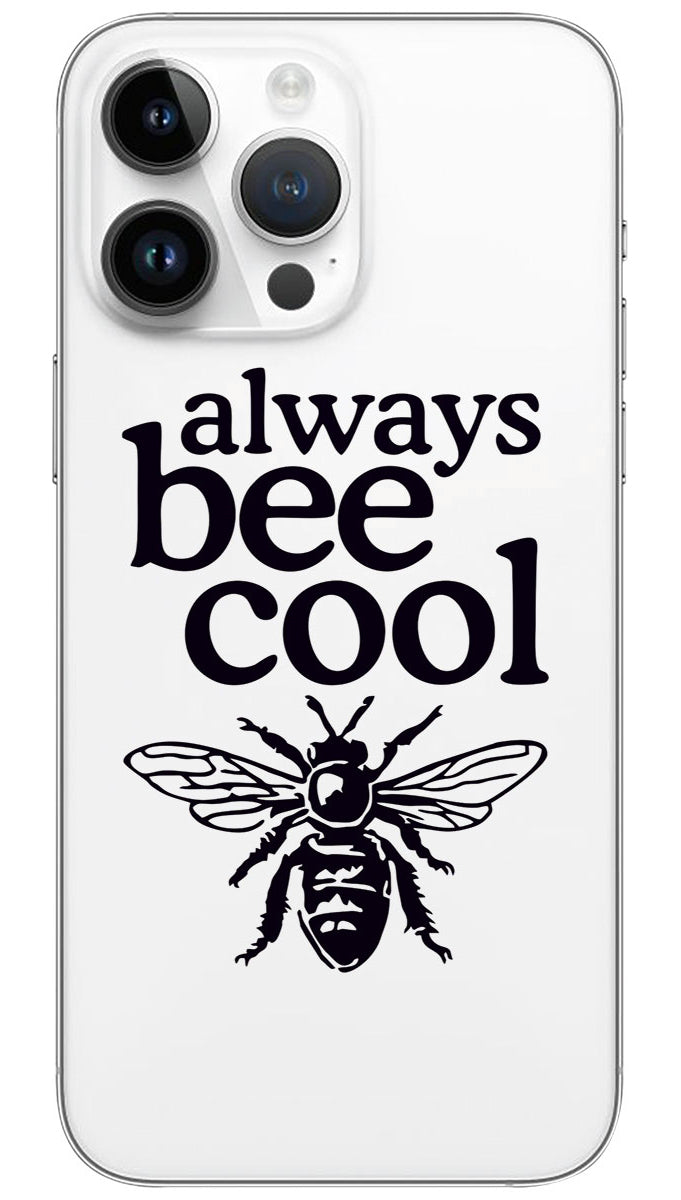 Black White Vector Honey Bee quotes Mobile Skin Wrap  - QUOA0003