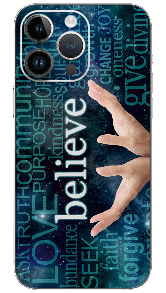 Believe  quotes Mobile Skin Wrap  - QUOA0013