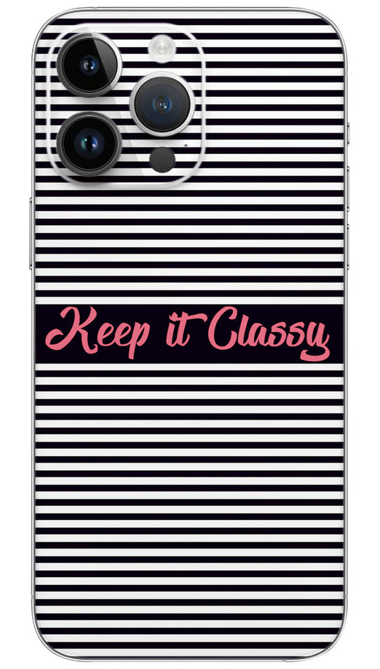 Keep  it Classy quotes Mobile Skin Wrap  - QUOA0022