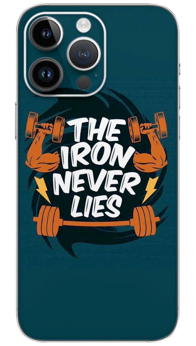 Iron Never Lies Gym quotes Mobile Skin Wrap  - QUOA0038