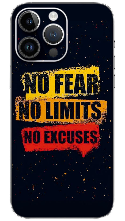 No limits no fear quotes Mobile Skin Wrap  - QUOA0071