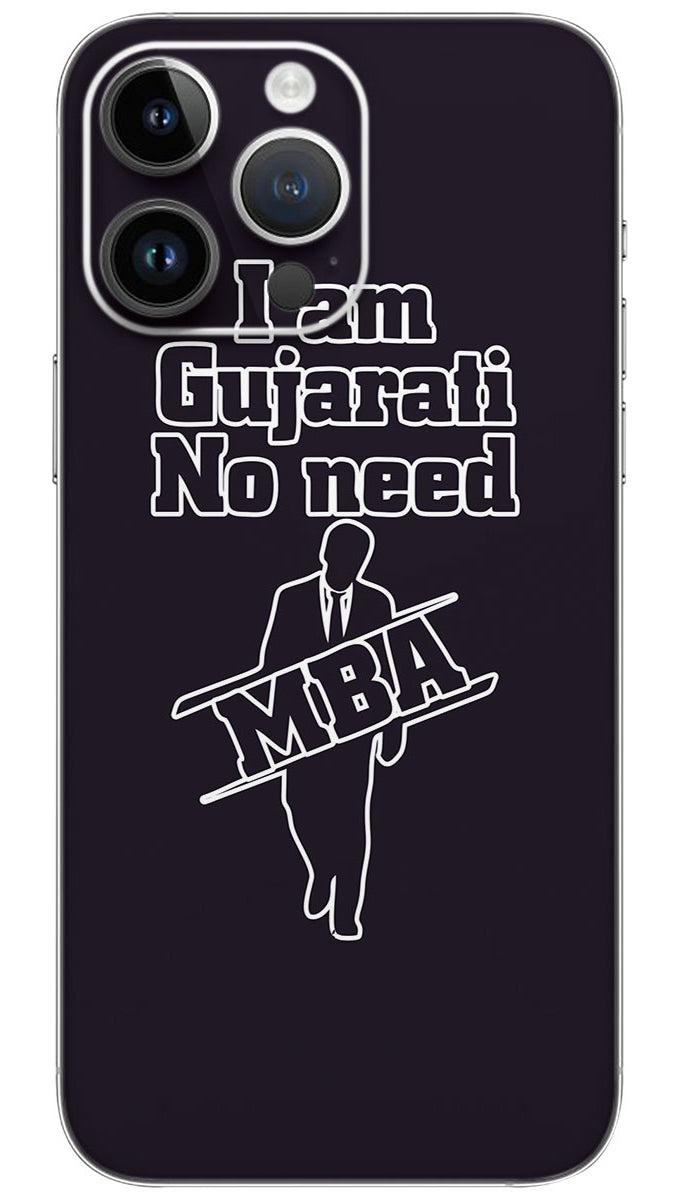 I am Gujarati noneed quotes Mobile Skin Wrap  - QUOA0158