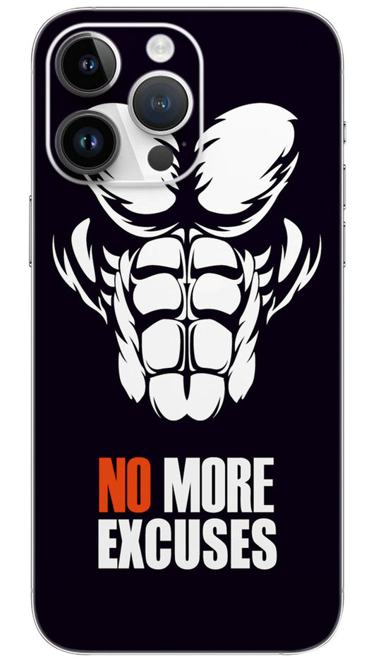 No more excuses quotes Mobile Skin Wrap  - QUOA0173