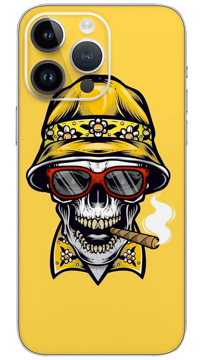 Skull smoking  Mobile Skin Wrap  - SKUL0010