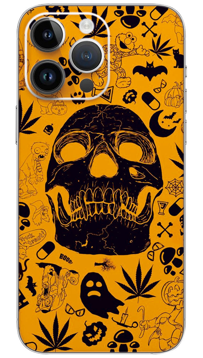 Funky Art skull  Mobile Skin Wrap  - SKUL0014