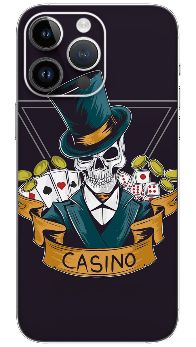 Casino skull Mobile Skin Wrap  - SKUL0022