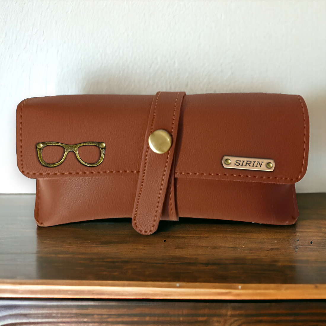 PERSONALISED EYEWEAR CASE - TAN