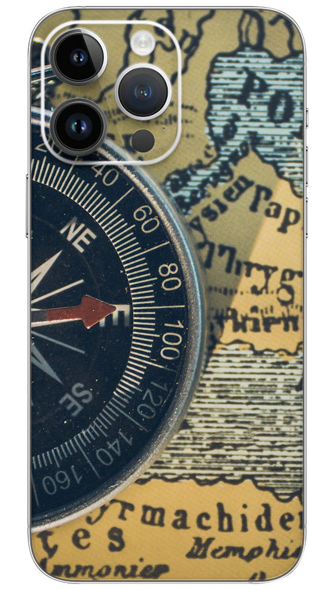 Compass on a Map Mobile Skin Wrap  - WAT0001